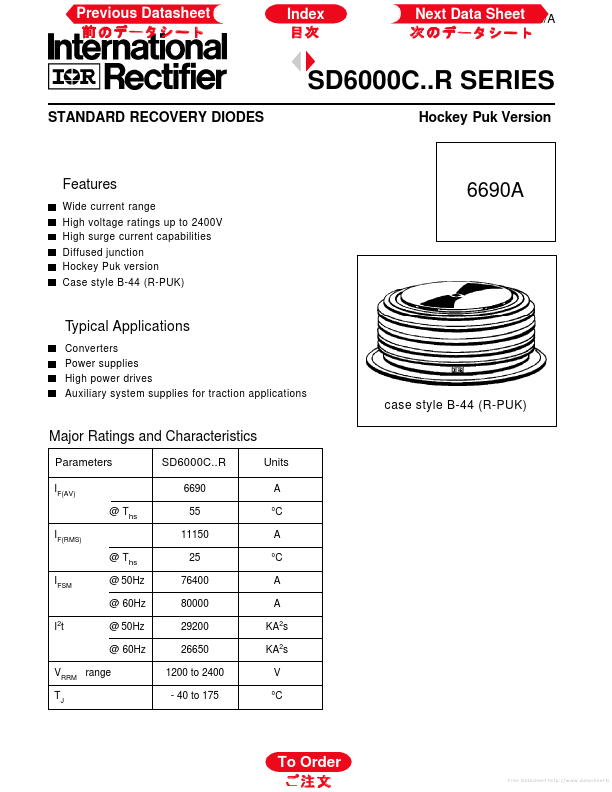 SD6000C International Rectifier