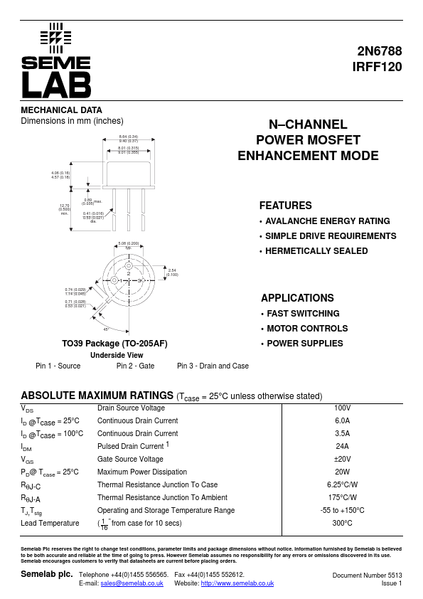 2N6788 Seme LAB