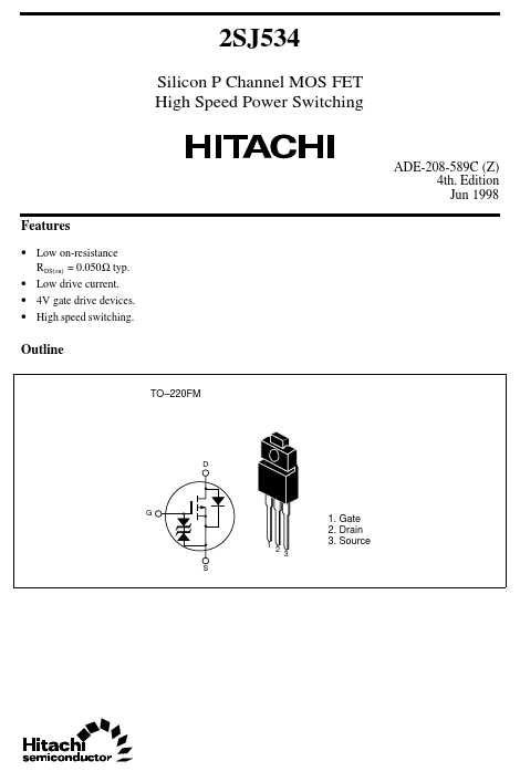 2SJ534 Hitachi Semiconductor