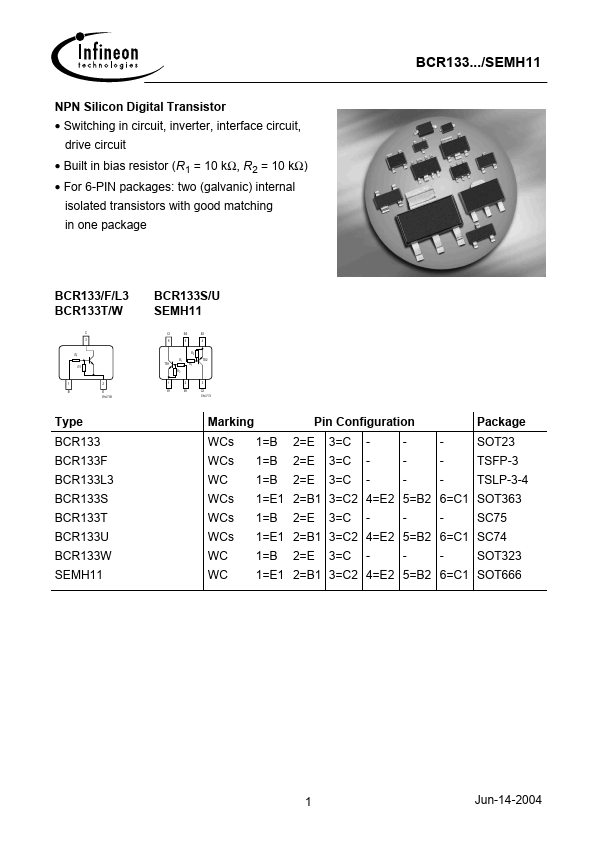 BCR133F Infineon Technologies AG