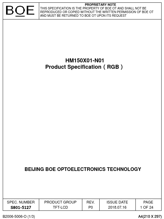 <?=HM150X01-N01?> डेटा पत्रक पीडीएफ