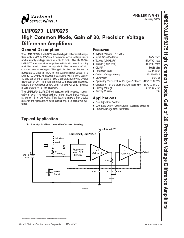 LMP8275 National Semiconductor