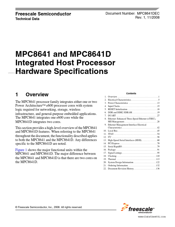 MPC8641 Freescale Semiconductor