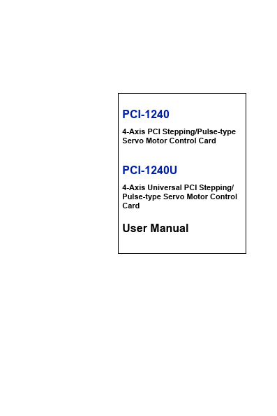 <?=PCI-1240U?> डेटा पत्रक पीडीएफ