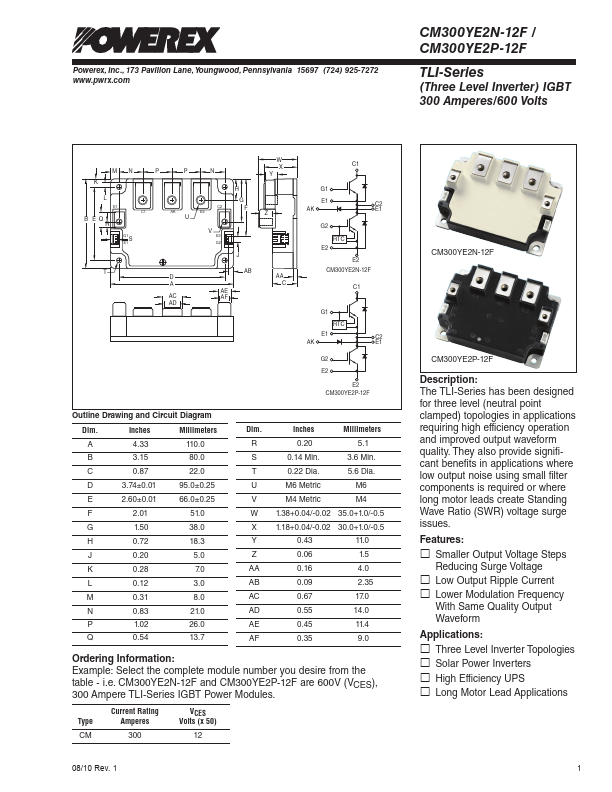 CM300YE2P-12F