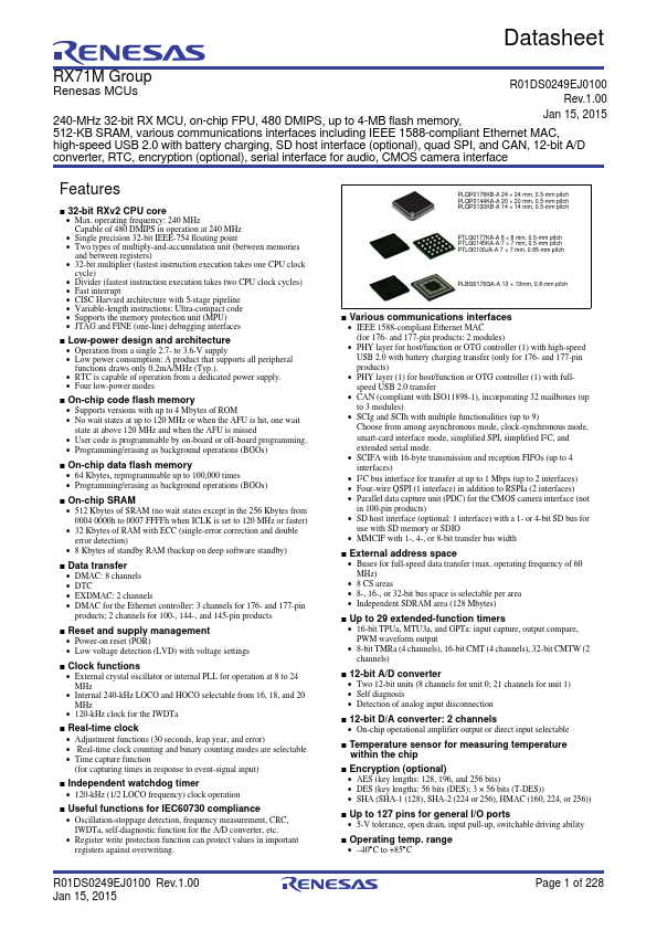 R5F571MGCDLJ Renesas