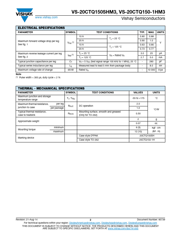 VS-20CTQ150SHM3