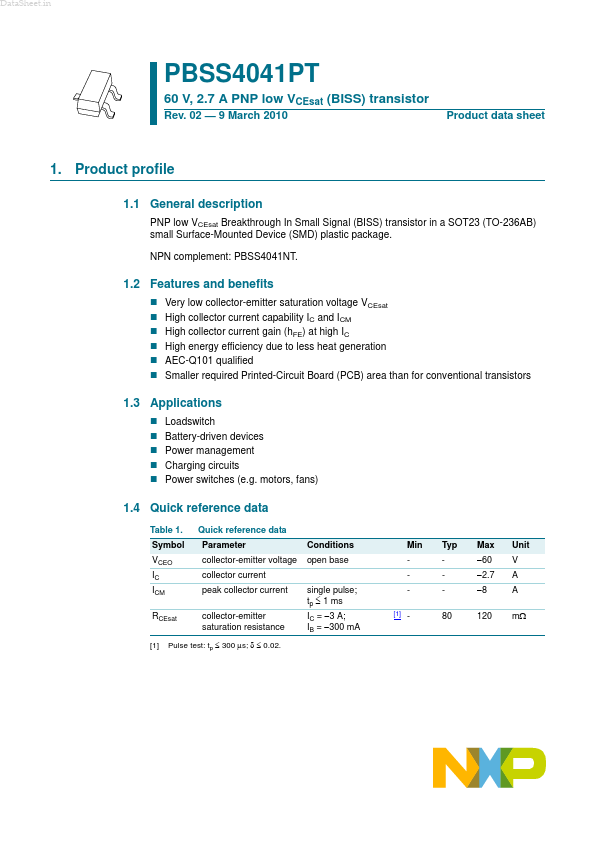 PBSS4041PT