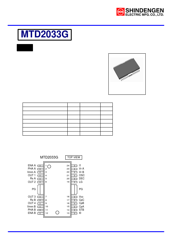 <?=MTD2033G?> डेटा पत्रक पीडीएफ