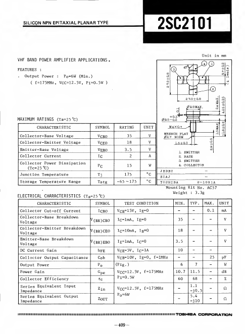 2SC2101 Toshiba