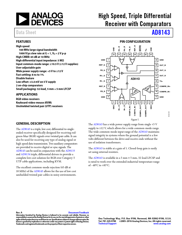 AD8143 Analog Devices