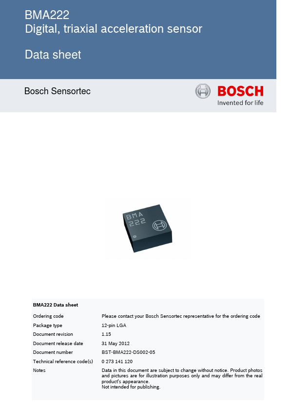 BMA222 Bosch