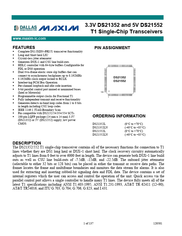 DS21552 Maxim Integrated