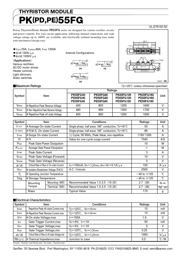 <?=PD55FG160?> डेटा पत्रक पीडीएफ