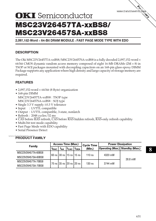 <?=MSC23V26457SA-60BS8?> डेटा पत्रक पीडीएफ