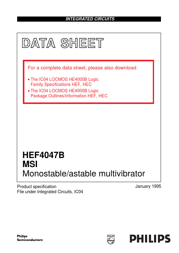 <?=HEF4047B?> डेटा पत्रक पीडीएफ