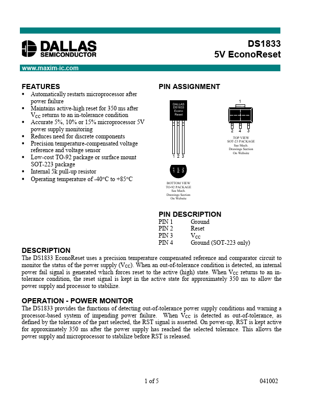 DS1833 Dallas Semiconductor