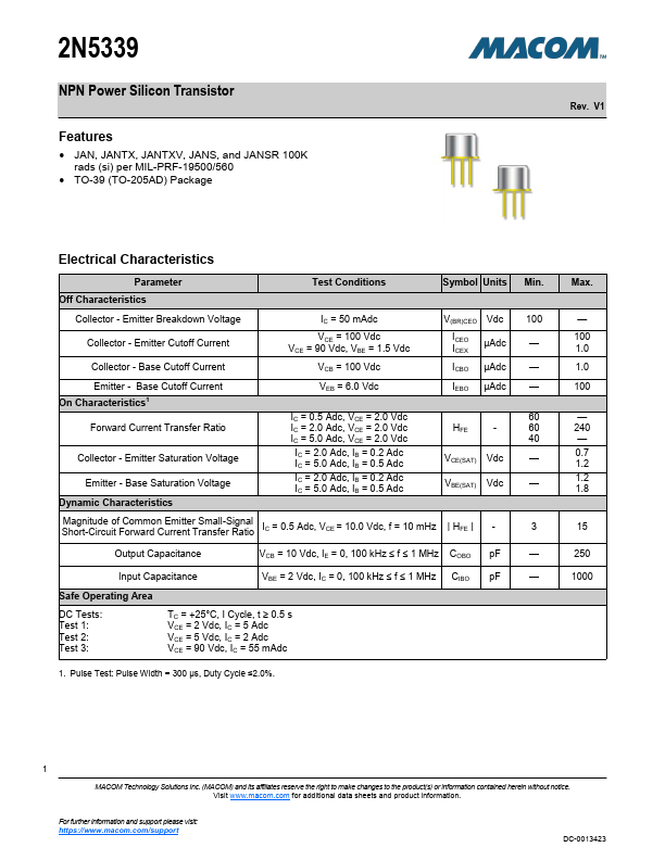 2N5339 MA-COM