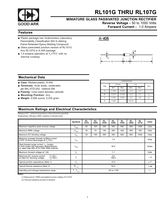 RL105G GOOD-ARK Electronics