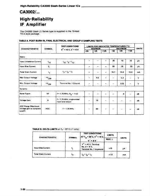 CA3002 RCA Solid State