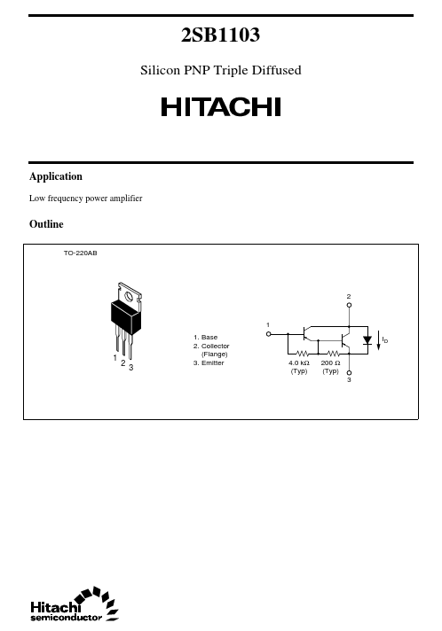 2SB1103 Hitachi Semiconductor
