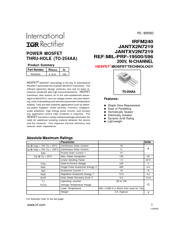 IRFM240 International Rectifier