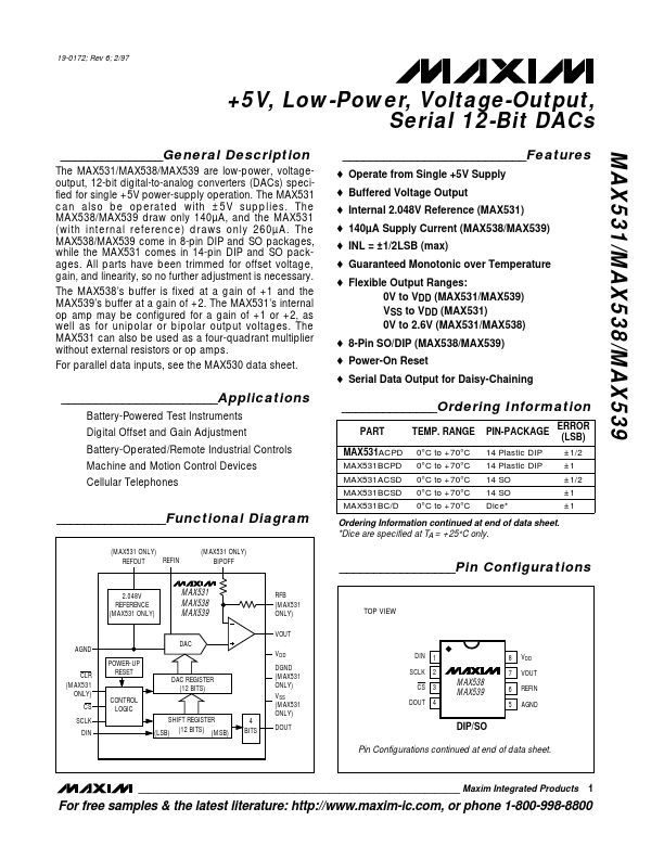 MAX531 Maxim