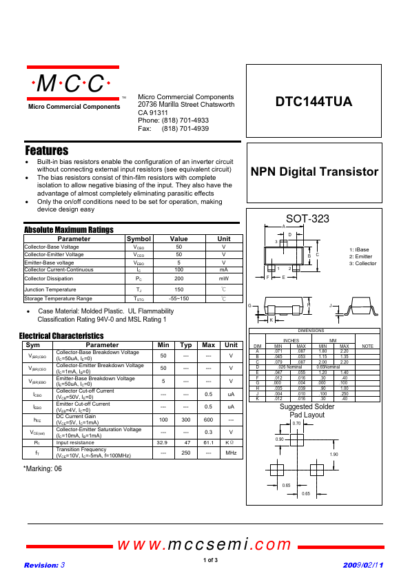 DTC144TUA MCC