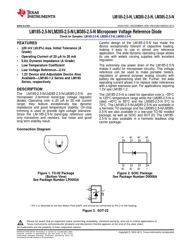 LM185-2.5-N Texas Instruments