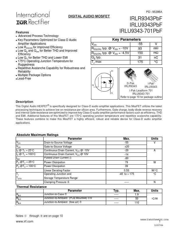 IRLR9343PBF