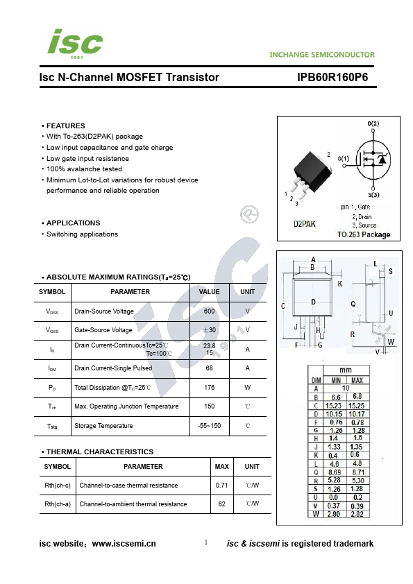 IPB60R160P6