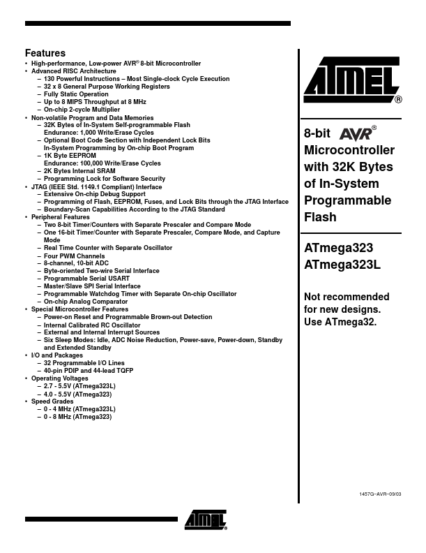 ATMEGA323L ATMEL Corporation
