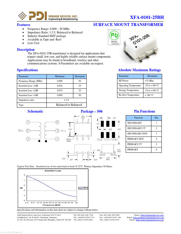 XFA-0101-25BH