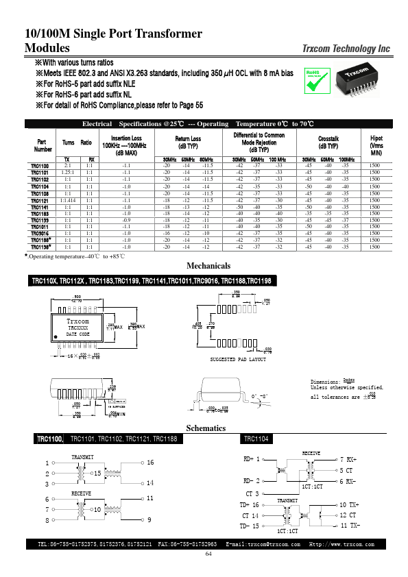 TRC1100 Trxcom Technology