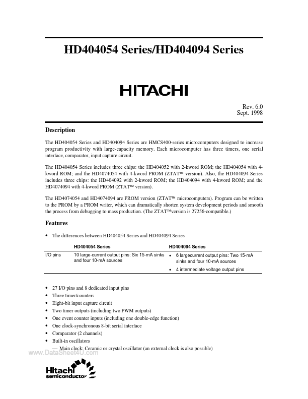 HD404054 Hitachi Semiconductor