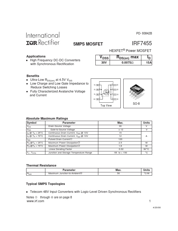 IRF7455 International Rectifier