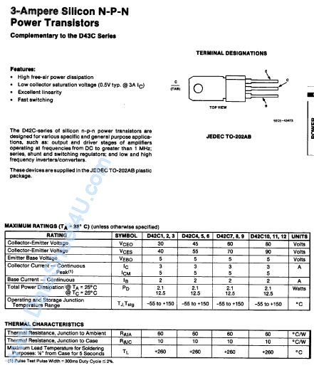 D42C12 Harris Semiconductor