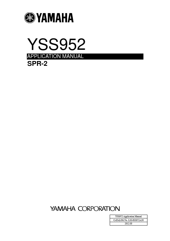 <?=YSS952?> डेटा पत्रक पीडीएफ