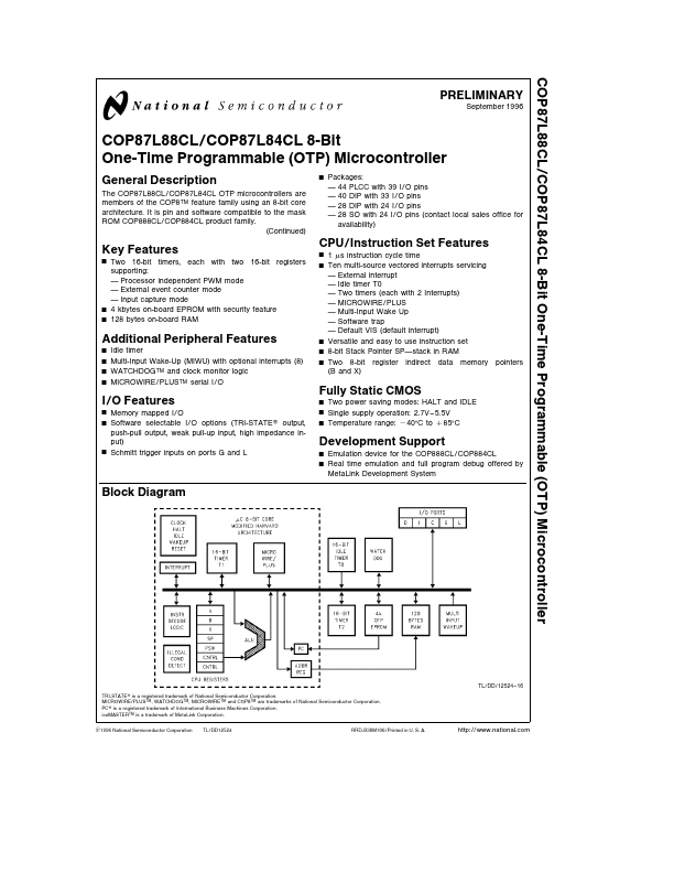 COP688EB National Semiconductor