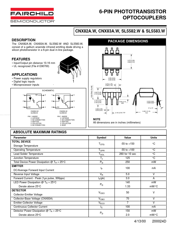 CNX82A.W Fairchild Semiconductor