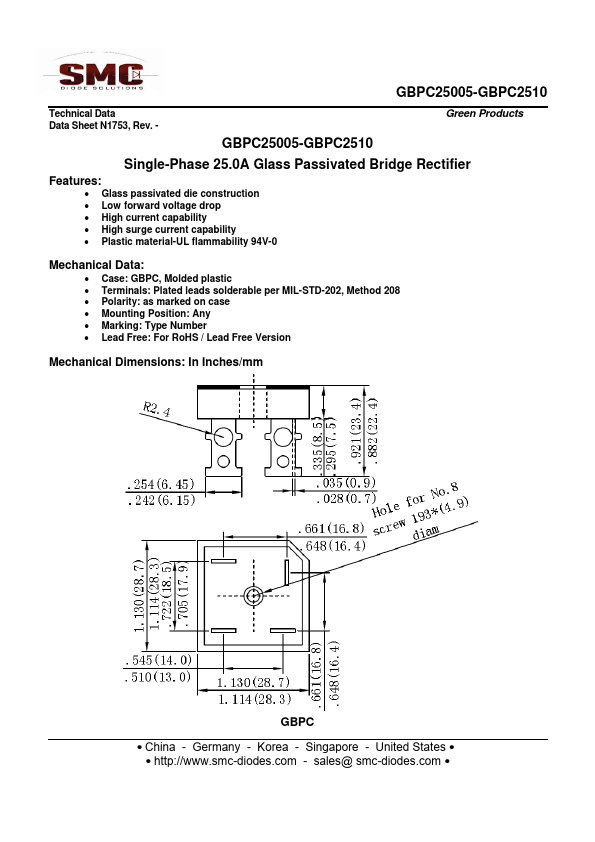 GBPC2506 Sangdest Microelectronics