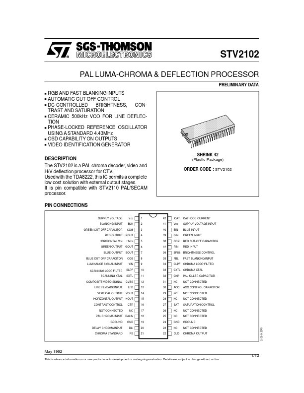 <?=STV2102?> डेटा पत्रक पीडीएफ