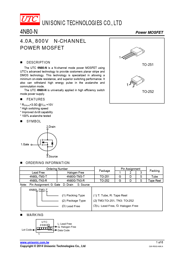 4N80-N Unisonic Technologies