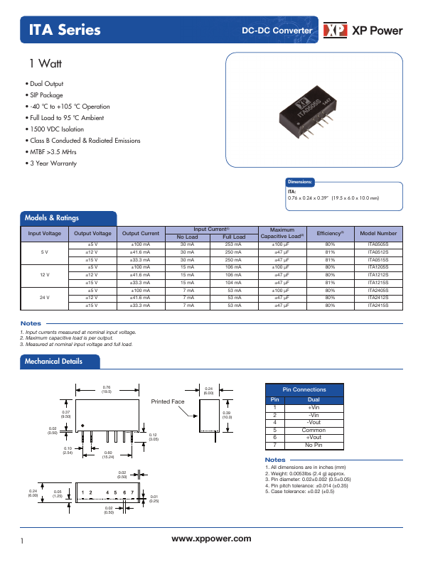 ITA0515S XP Power