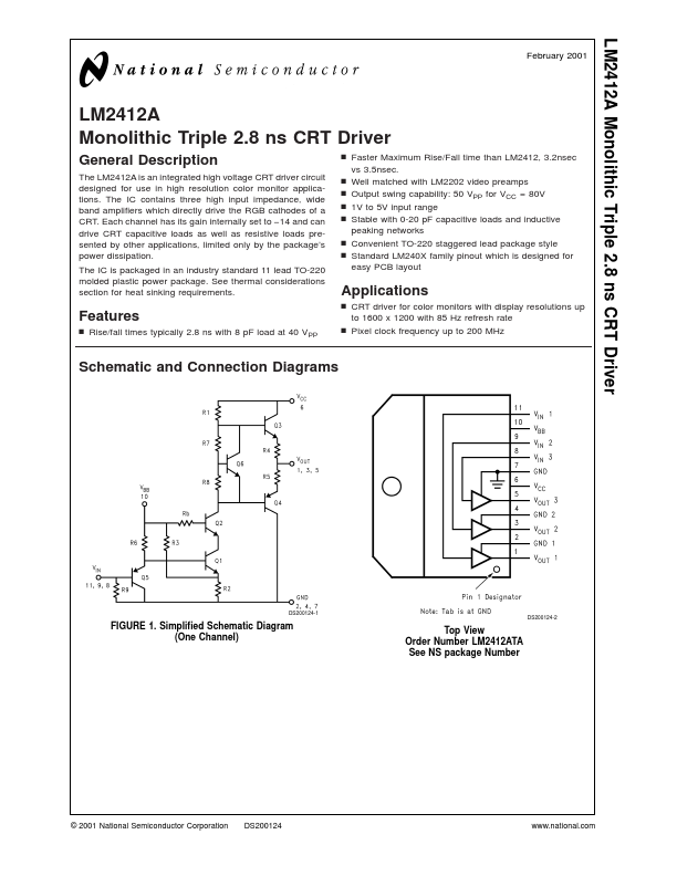 LM1279 Datasheet PDF (534 KB) National Semiconductor