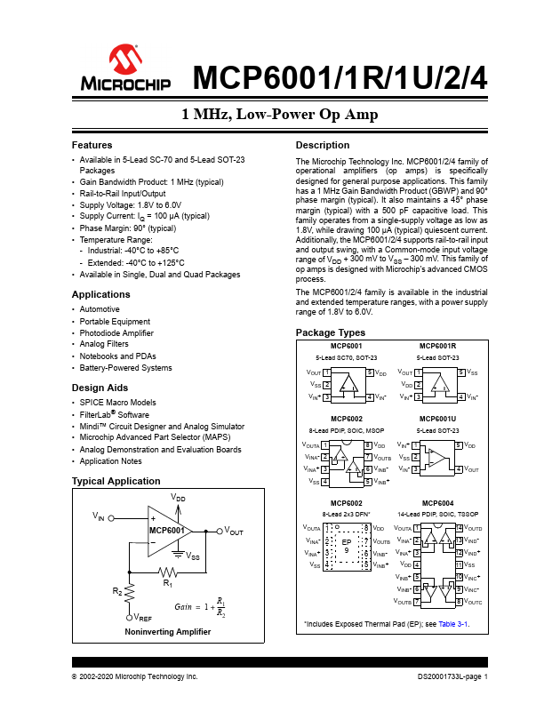 MCP6001R