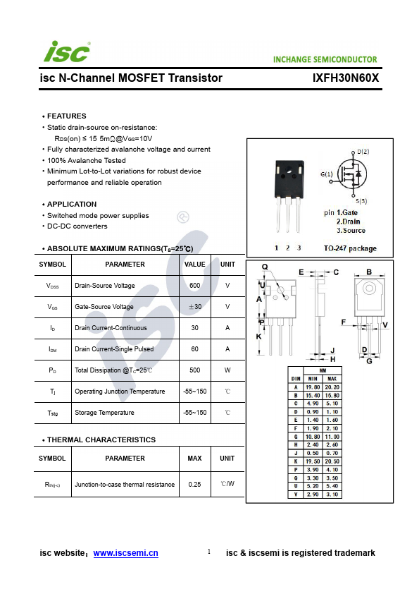 IXFH30N60X