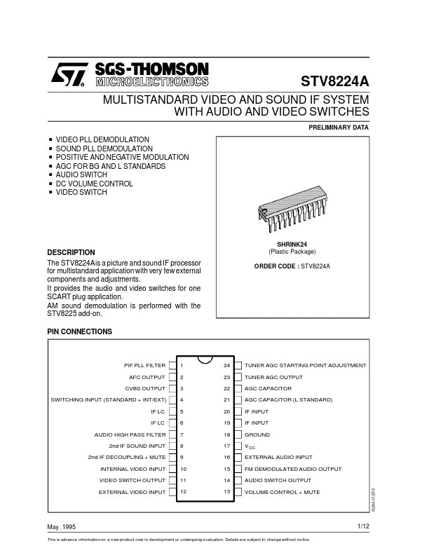 STV8224A ST Microelectronics