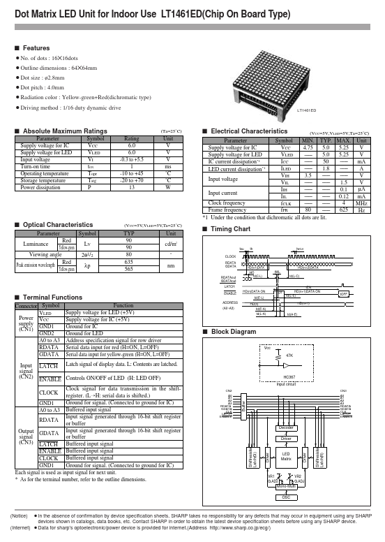 LT1461ED Sharp Electrionic Components