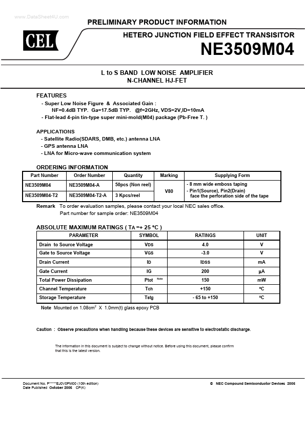 <?=NE3509M04?> डेटा पत्रक पीडीएफ